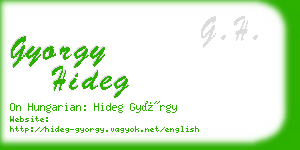 gyorgy hideg business card